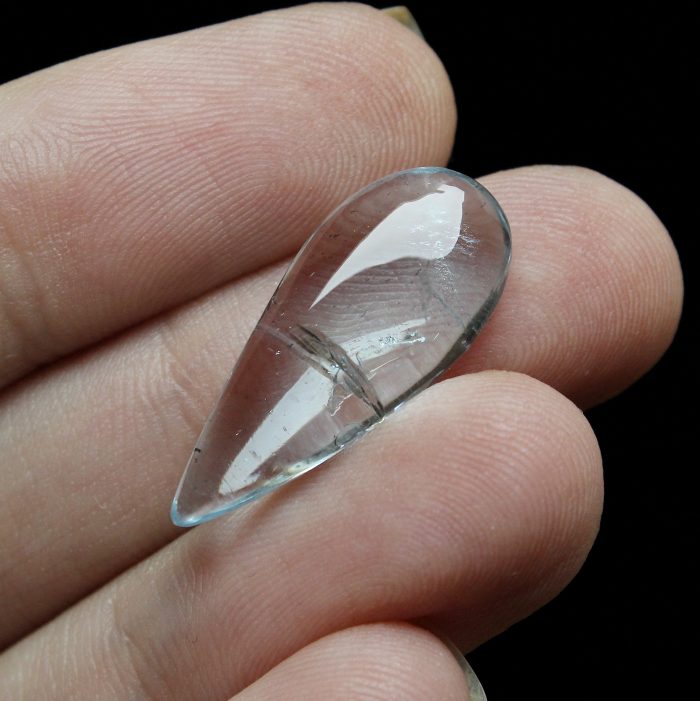 7.32 ct, Natural Aquamarine tear cabochon - Image 3