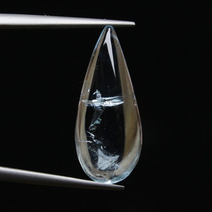 7.32 ct, Natural Aquamarine tear cabochon - Image 2
